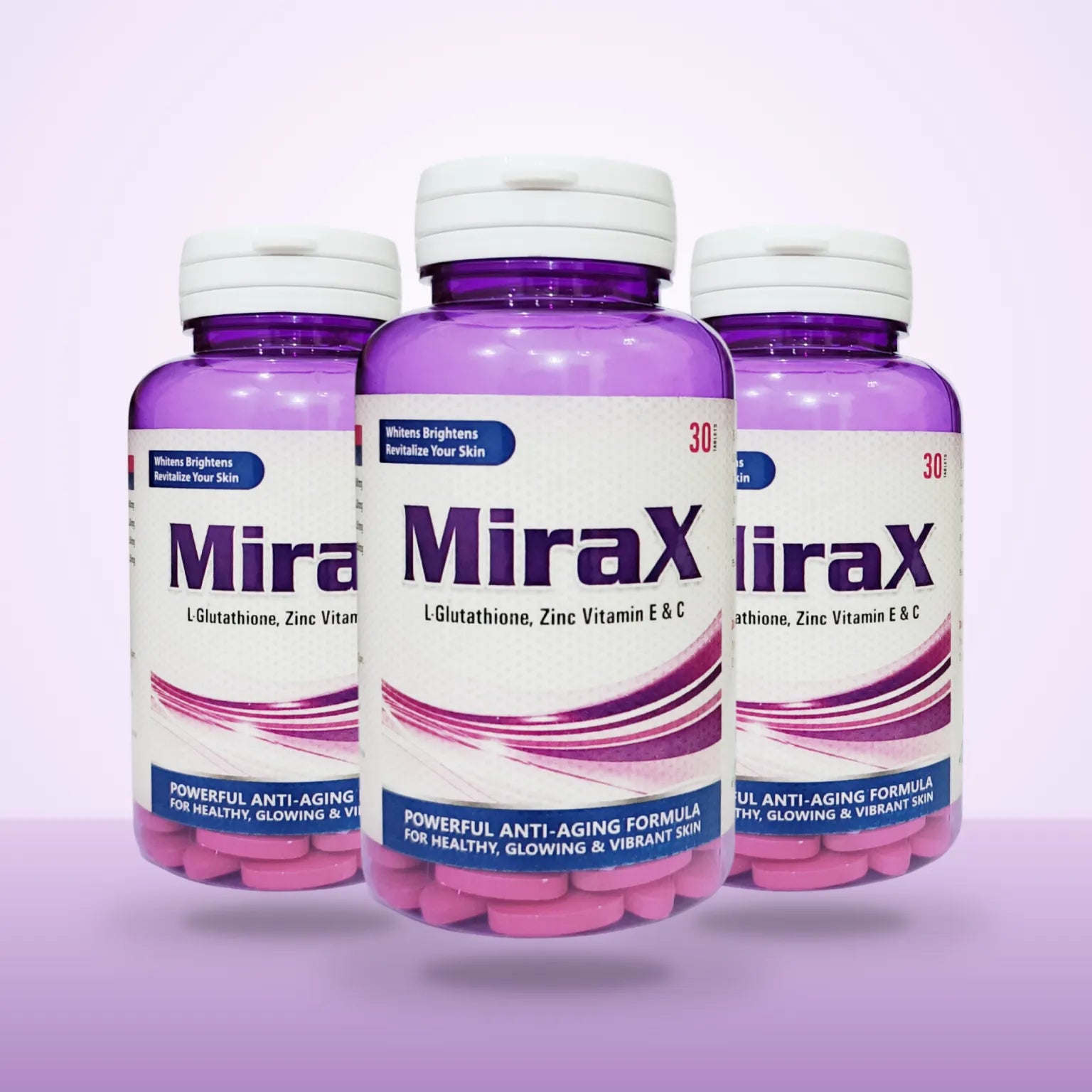 Glutathione Tablets 500mg (MiraX) 30 Ct