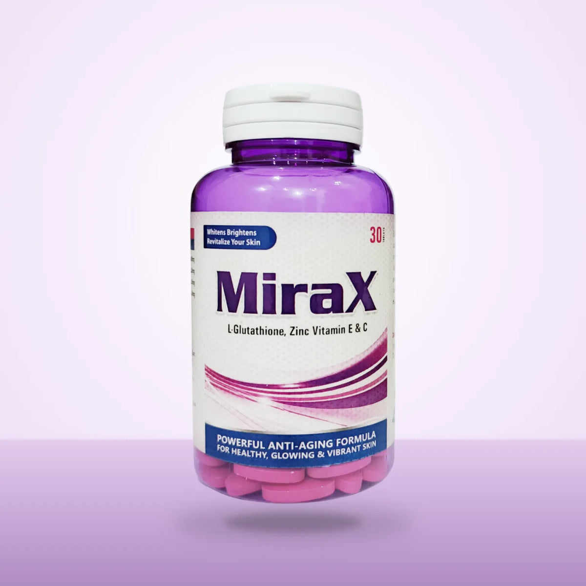 Glutathione Tablets 500mg (MiraX) 30 Ct