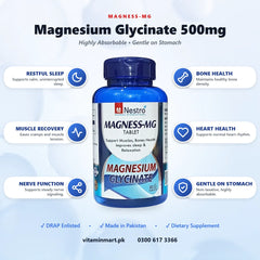 Magnesium Glycinate Tablets 500mg (Magness-MG) 30 Ct